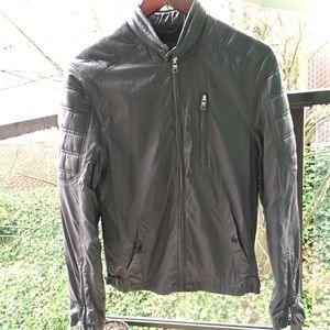 Armani Exchange grey moto-inspired jacket